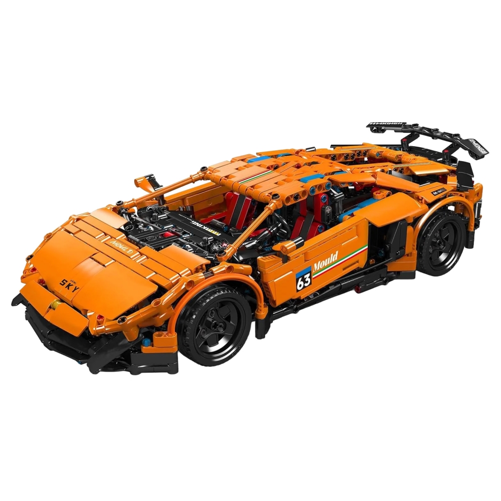 Konstruktorius Oranžinis sportinis automobilis 1620 el.-Žaislai, Konstruktoriai, Lego, statybiniai blokai-e-vaikas
