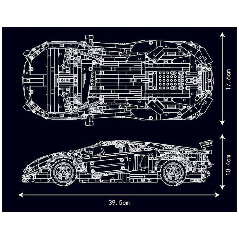 Konstruktorius Oranžinis sportinis automobilis 1620 el.-Žaislai, Konstruktoriai, Lego, statybiniai blokai-e-vaikas