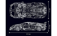 Konstruktorius Oranžinis sportinis automobilis 1620 el.