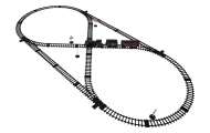 Kolejka z Pociągami z Funkcją Dymu, Świateł i Dźwięku