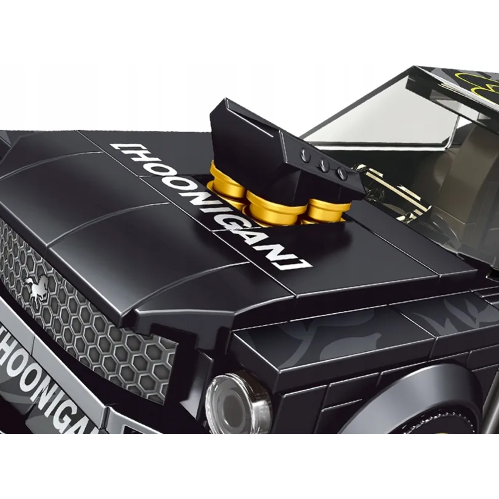 Konstruktorius Sportinis automobilis Juodas 414 el.-Žaislai, Konstruktoriai, Lego, statybiniai blokai-e-vaikas