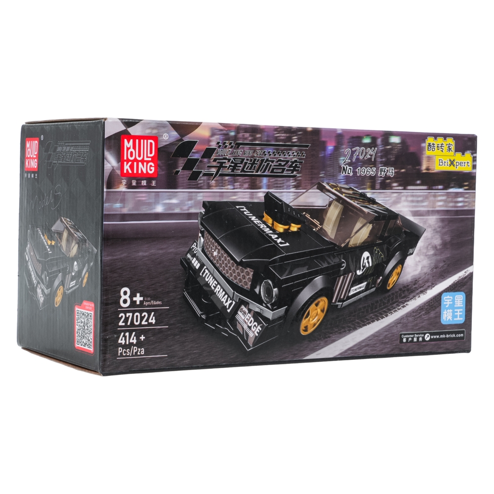 Konstruktorius Sportinis automobilis Juodas 414 el.-Žaislai, Konstruktoriai, Lego, statybiniai blokai-e-vaikas