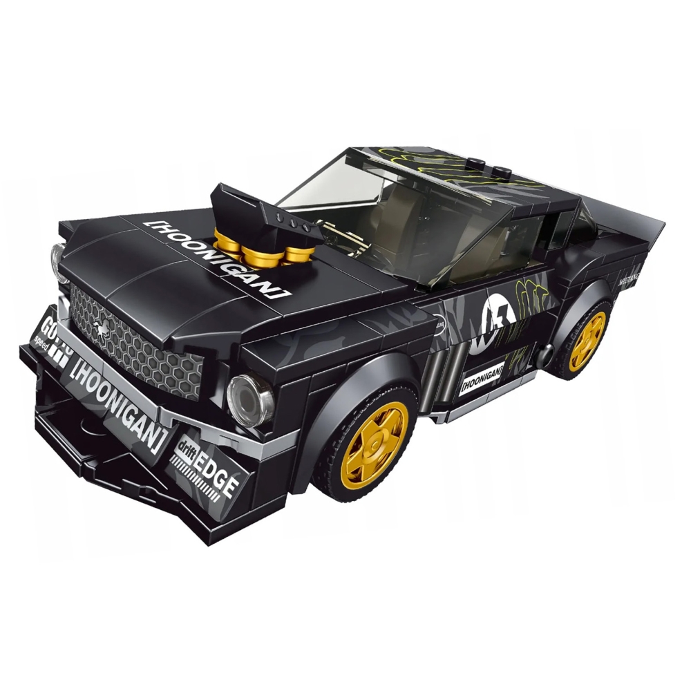 Konstruktorius Sportinis automobilis Juodas 414 el.-Žaislai, Konstruktoriai, Lego, statybiniai blokai-e-vaikas