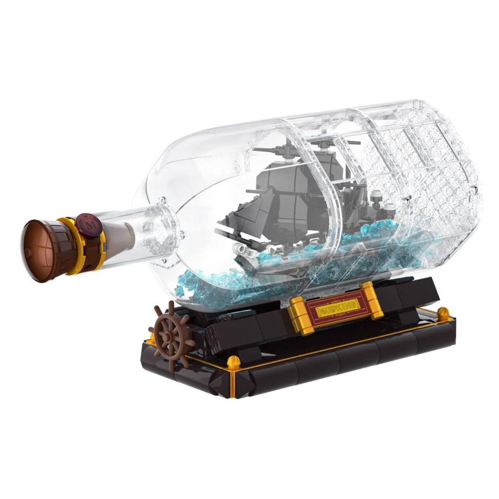 Konstruktorius Piratų laivas butelyje 822 el.-Žaislai, Konstruktoriai, Lego, statybiniai blokai-e-vaikas