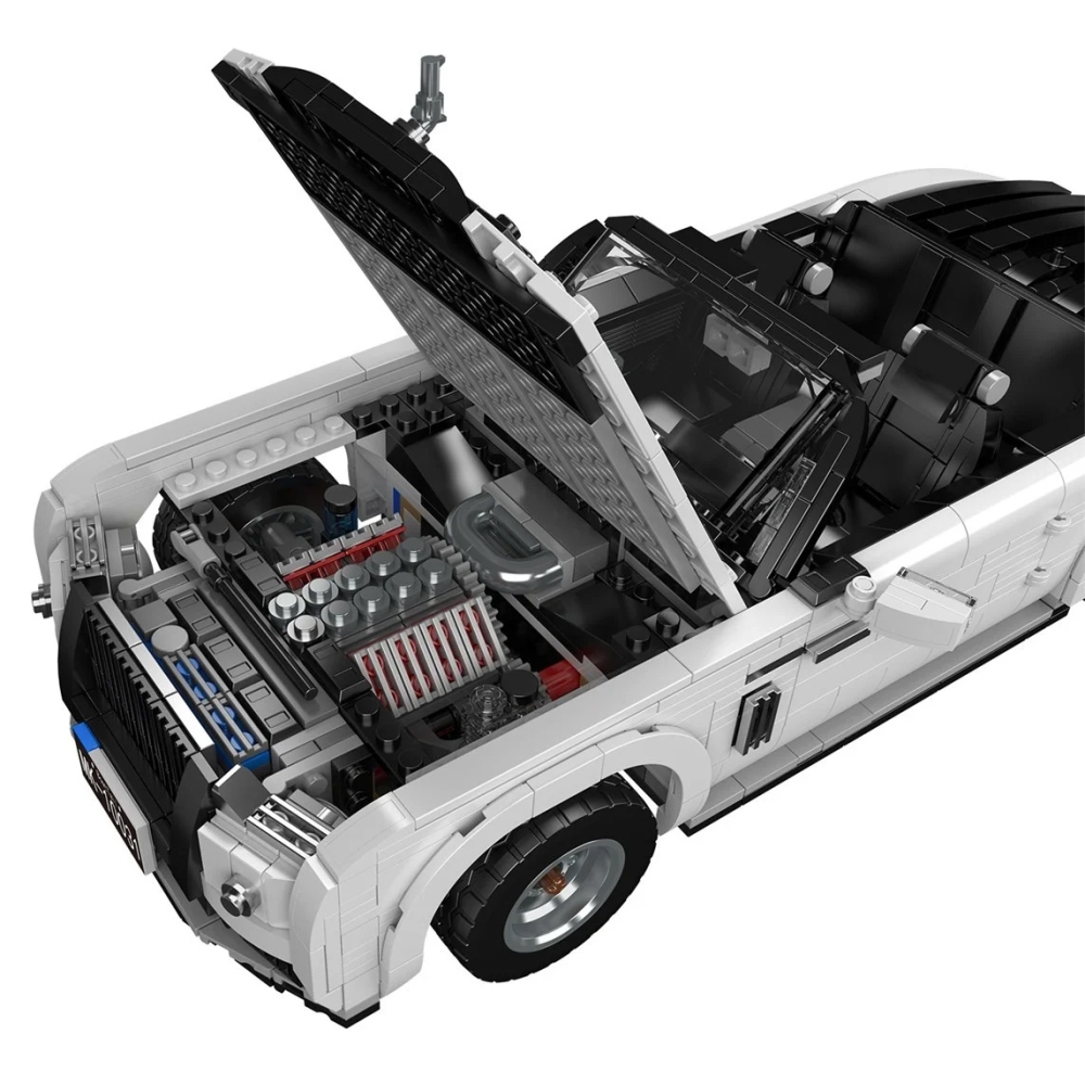 Konstruktorius Baltos spalvos kabrioletas 1603 el.-Žaislai, Konstruktoriai, Lego, statybiniai blokai-e-vaikas