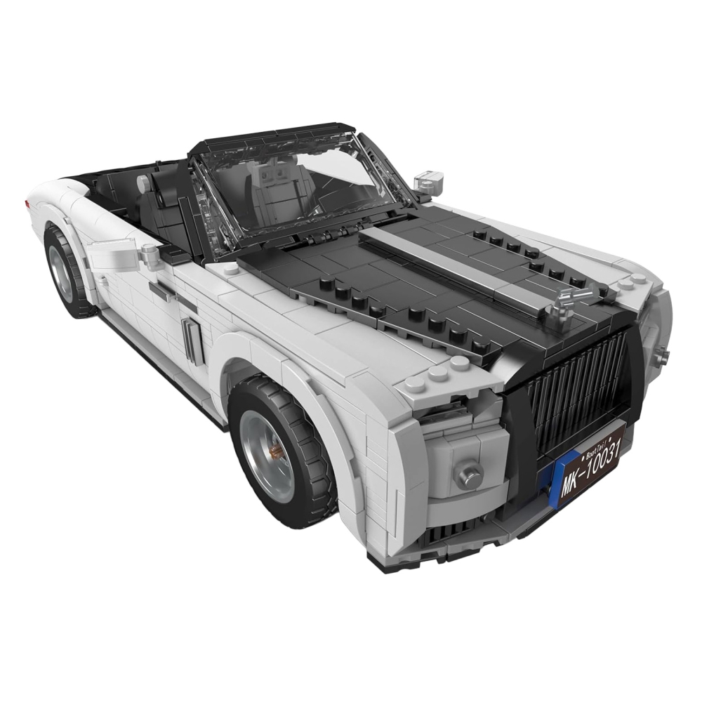 Konstruktorius Baltos spalvos kabrioletas 1603 el.-Žaislai, Konstruktoriai, Lego, statybiniai blokai-e-vaikas