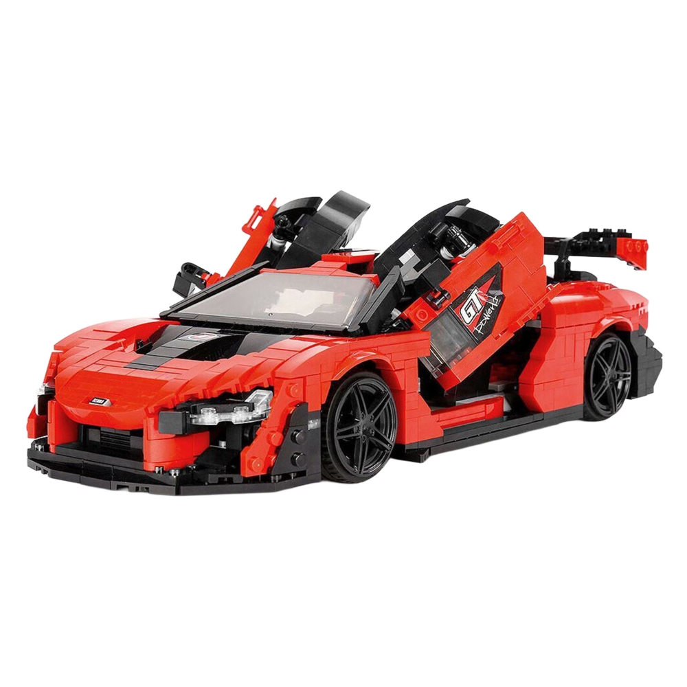 Konstruktorius Oranžinis sportinis automobilis 1372 el.-Žaislai, Konstruktoriai, Lego, statybiniai blokai-e-vaikas