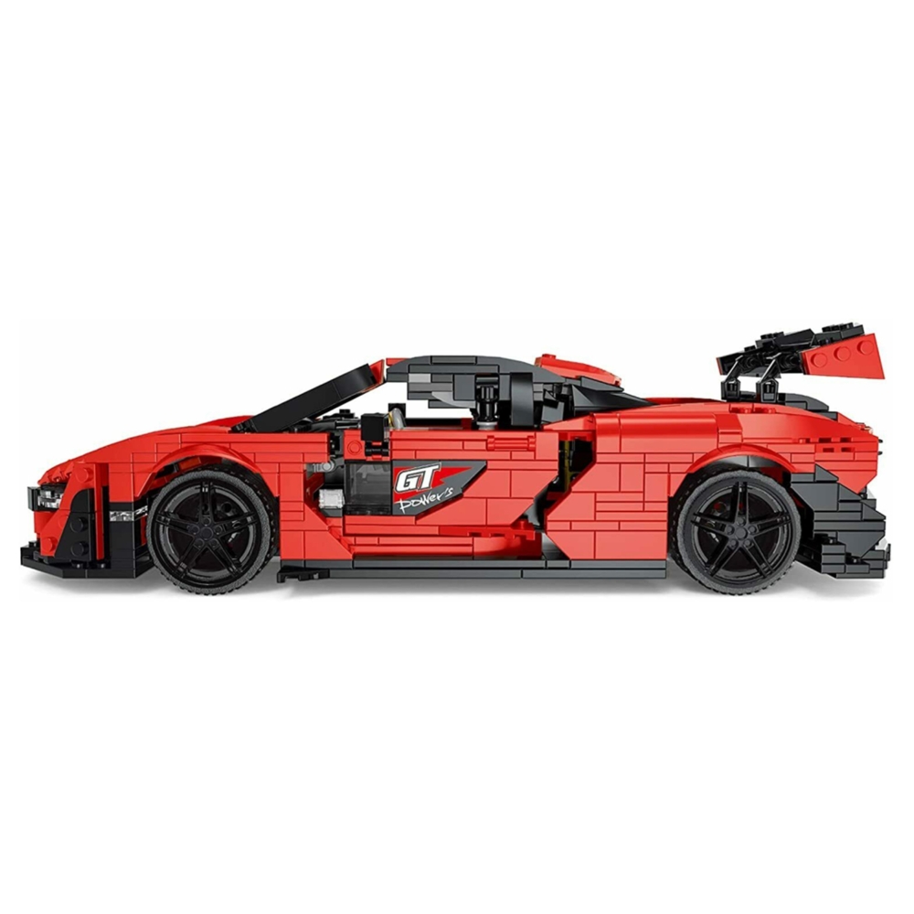 Konstruktorius Oranžinis sportinis automobilis 1372 el.-Žaislai, Konstruktoriai, Lego, statybiniai blokai-e-vaikas
