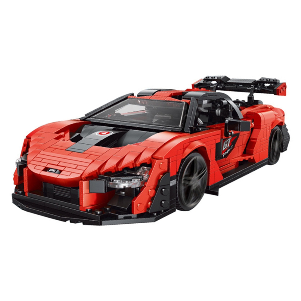 Konstruktorius Oranžinis sportinis automobilis 1372 el.-Žaislai, Konstruktoriai, Lego, statybiniai blokai-e-vaikas