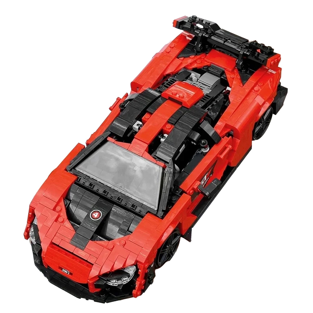 Konstruktorius Oranžinis sportinis automobilis 1372 el.-Žaislai, Konstruktoriai, Lego, statybiniai blokai-e-vaikas