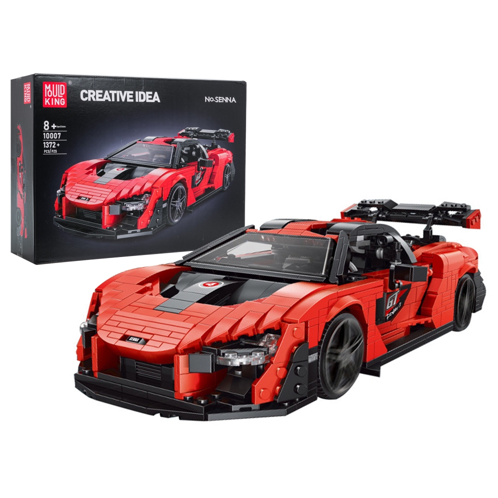Konstruktorius Oranžinis sportinis automobilis 1372 el.-Žaislai, Konstruktoriai, Lego, statybiniai blokai-e-vaikas