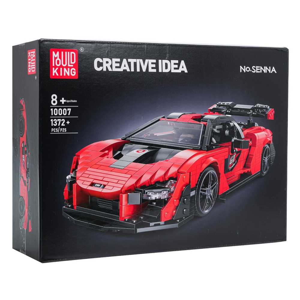 Konstruktorius Oranžinis sportinis automobilis 1372 el.-Žaislai, Konstruktoriai, Lego, statybiniai blokai-e-vaikas