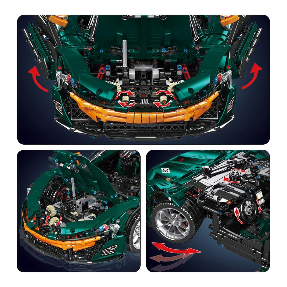 Konstruktorius Sportinis automobilis žalias 3268 el.-Žaislai, Konstruktoriai, Lego, statybiniai blokai-e-vaikas