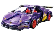 Zestaw Klocków Auto Sportowe Fioletowe 470el.