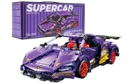 Zestaw Klocków Auto Sportowe Fioletowe 470el.