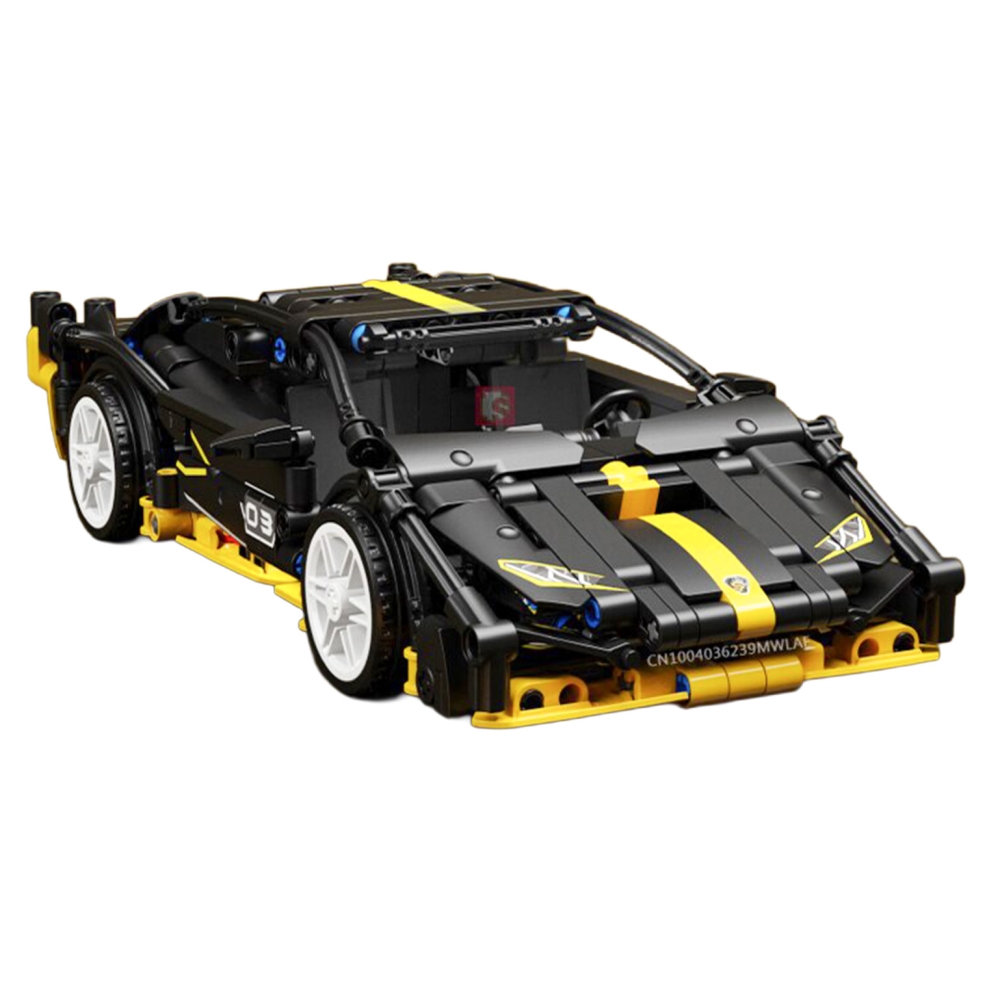 Konstruktorius Sportinis automobilis Juodas 589 el.-Žaislai, Konstruktoriai, Lego, statybiniai blokai-e-vaikas