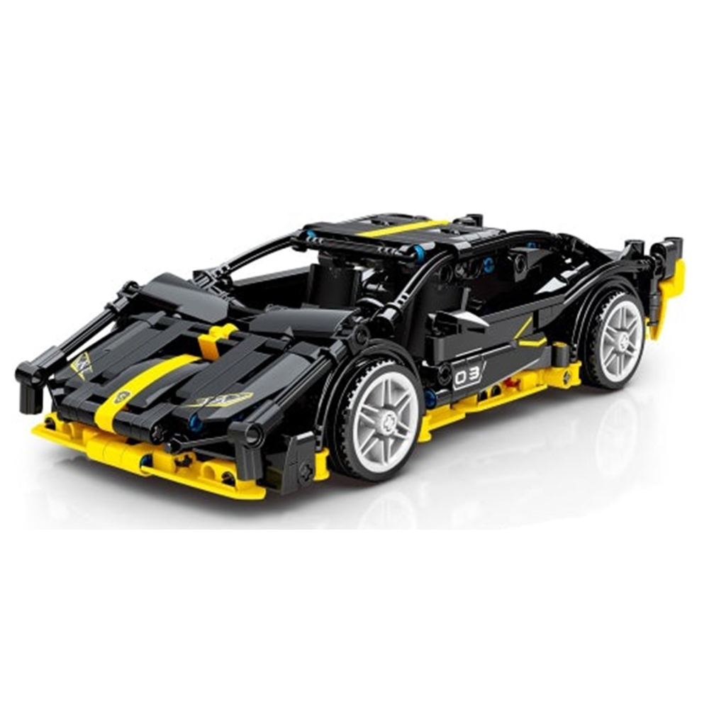 Konstruktorius Sportinis automobilis Juodas 589 el.-Žaislai, Konstruktoriai, Lego, statybiniai blokai-e-vaikas