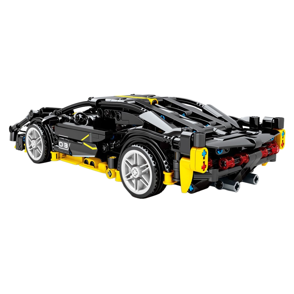 Konstruktorius Sportinis automobilis Juodas 589 el.-Žaislai, Konstruktoriai, Lego, statybiniai blokai-e-vaikas