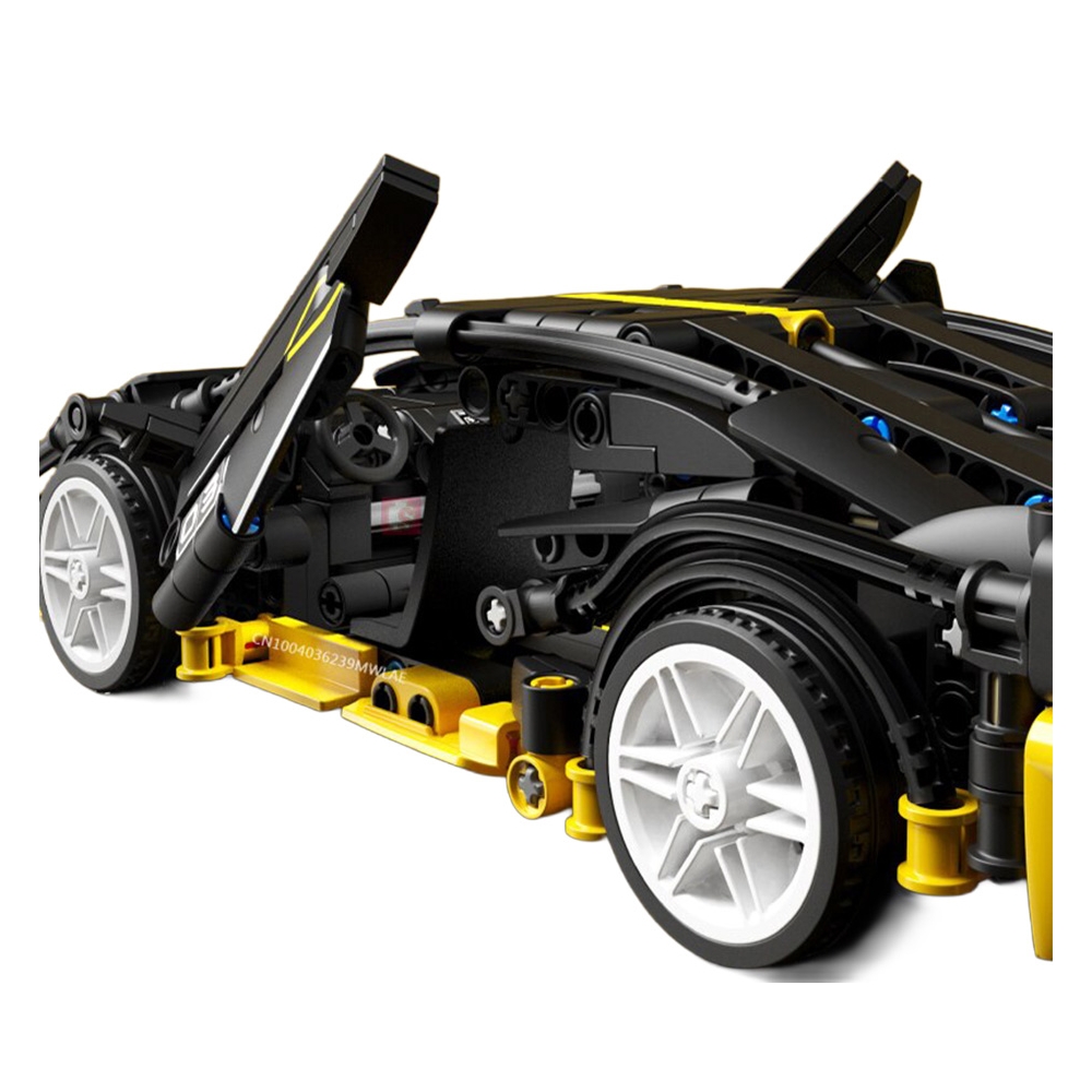Konstruktorius Sportinis automobilis Juodas 589 el.-Žaislai, Konstruktoriai, Lego, statybiniai blokai-e-vaikas