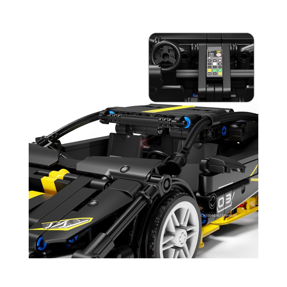 Konstruktorius Sportinis automobilis Juodas 589 el.-Žaislai, Konstruktoriai, Lego, statybiniai blokai-e-vaikas