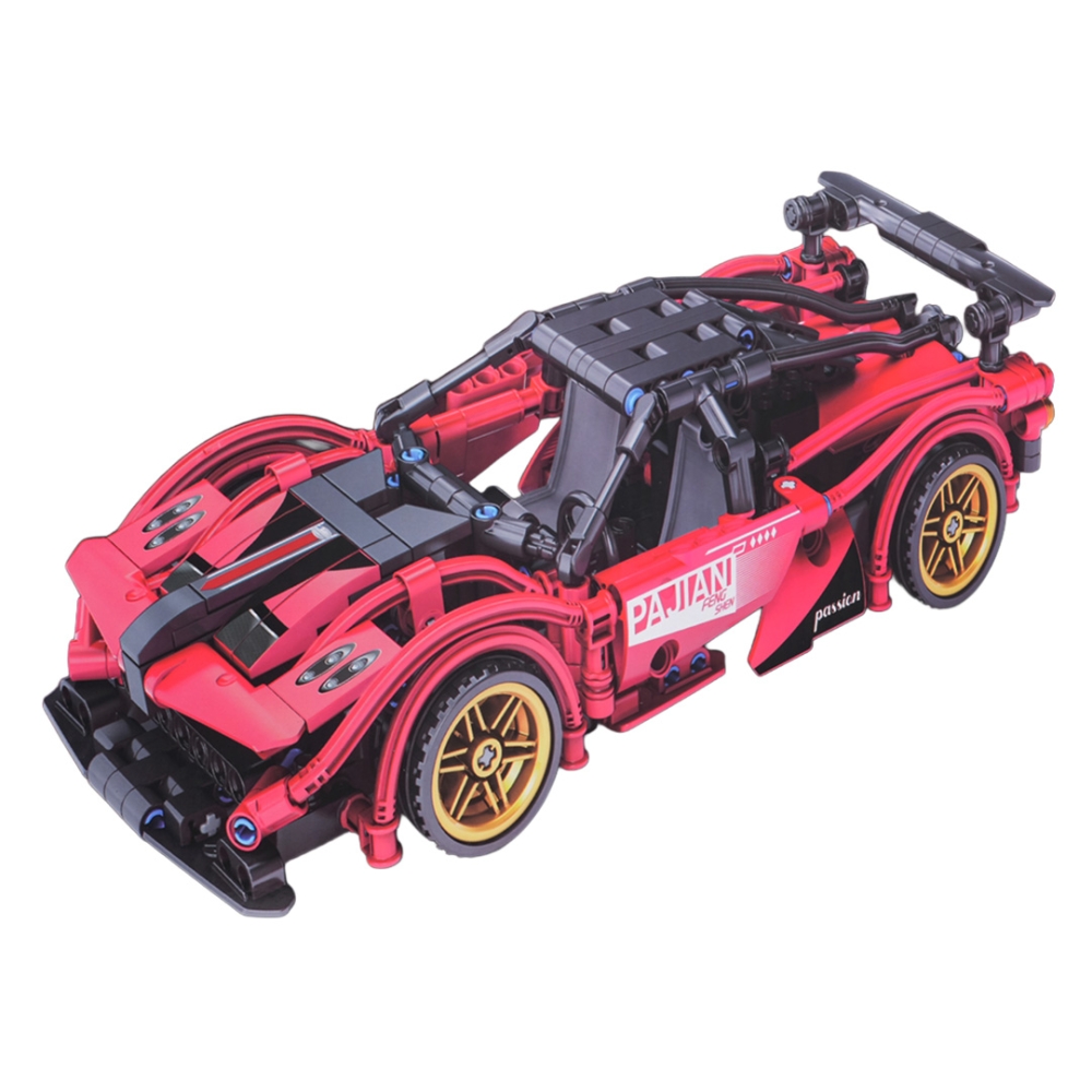 Konstruktorius Sportinis automobilis Raudonas 482 el.-Žaislai, Konstruktoriai, Lego, statybiniai blokai-e-vaikas