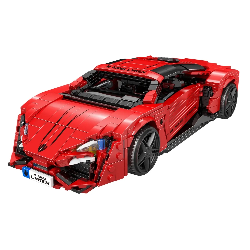 Konstruktorius Sportinis automobilis Raudonas 1311 el.-Žaislai, Konstruktoriai, Lego, statybiniai blokai-e-vaikas