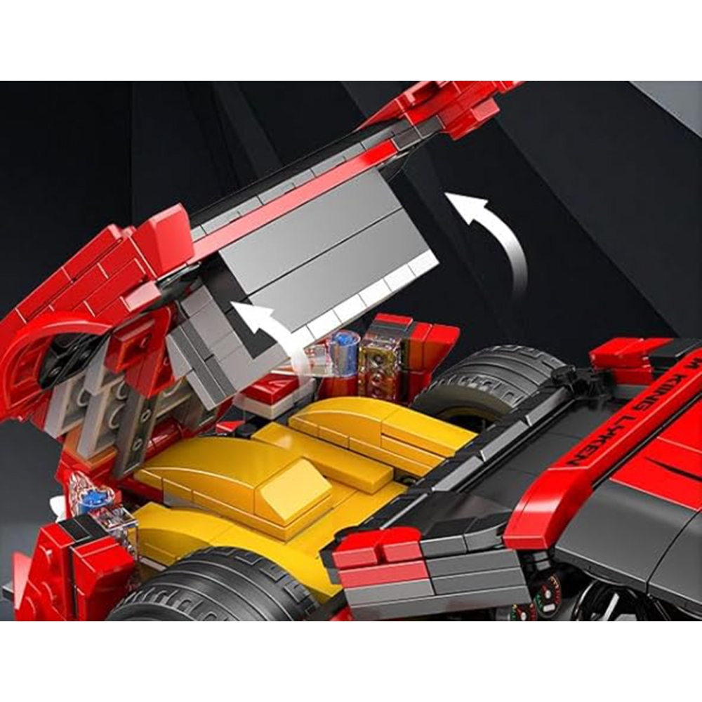 Konstruktorius Sportinis automobilis Raudonas 1311 el.-Žaislai, Konstruktoriai, Lego, statybiniai blokai-e-vaikas