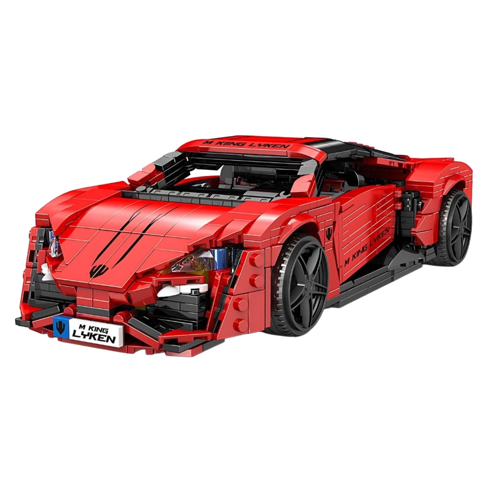 Konstruktorius Sportinis automobilis Raudonas 1311 el.-Žaislai, Konstruktoriai, Lego, statybiniai blokai-e-vaikas