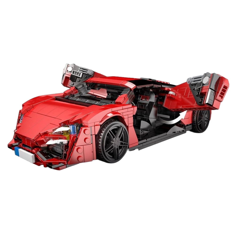 Konstruktorius Sportinis automobilis Raudonas 1311 el.-Žaislai, Konstruktoriai, Lego, statybiniai blokai-e-vaikas
