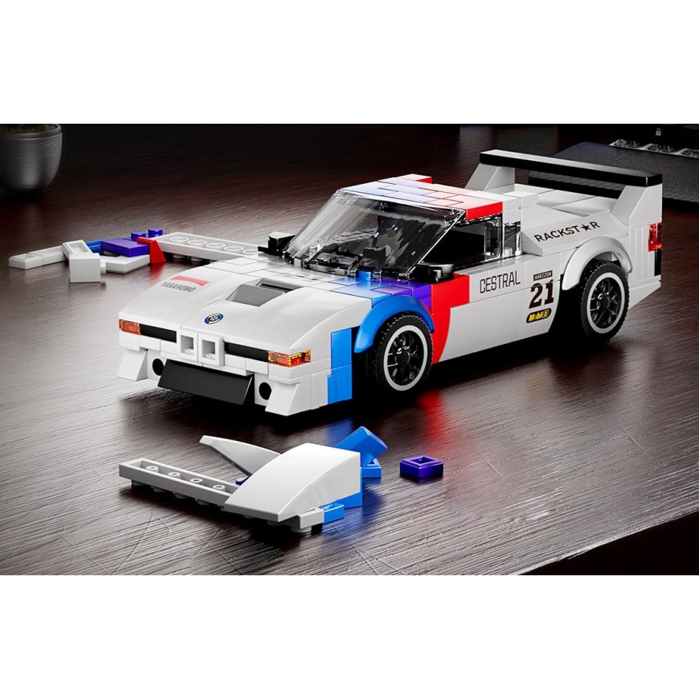 Konstruktorius Sportinis automobilis Baltas 411 el.-Žaislai, Konstruktoriai, Lego, statybiniai blokai-e-vaikas