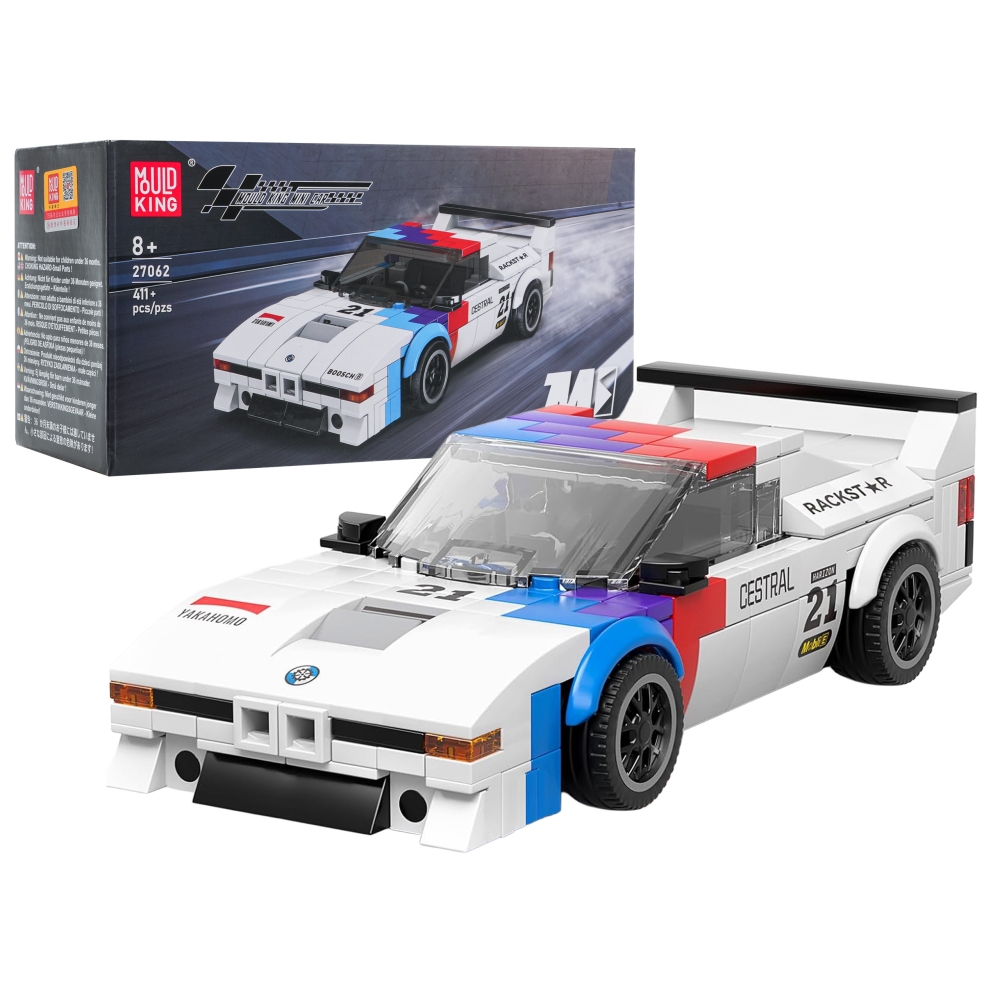 Konstruktorius Sportinis automobilis Baltas 411 el.-Žaislai, Konstruktoriai, Lego, statybiniai blokai-e-vaikas