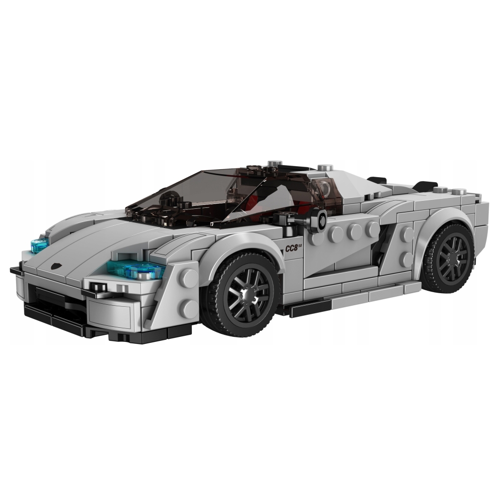 Konstruktorius Sportinis automobilis Sidabrinis 388 el.-Žaislai, Konstruktoriai, Lego, statybiniai blokai-e-vaikas
