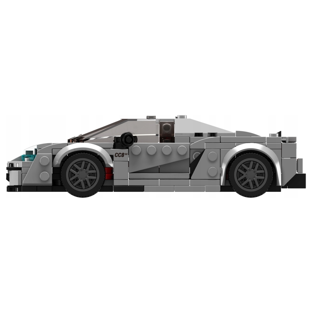 Konstruktorius Sportinis automobilis Sidabrinis 388 el.-Žaislai, Konstruktoriai, Lego, statybiniai blokai-e-vaikas