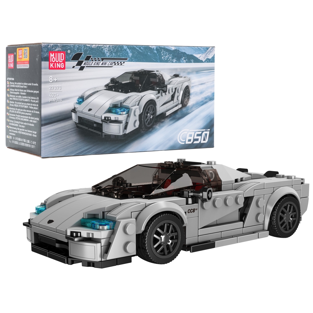 Konstruktorius Sportinis automobilis Sidabrinis 388 el.-Žaislai, Konstruktoriai, Lego, statybiniai blokai-e-vaikas
