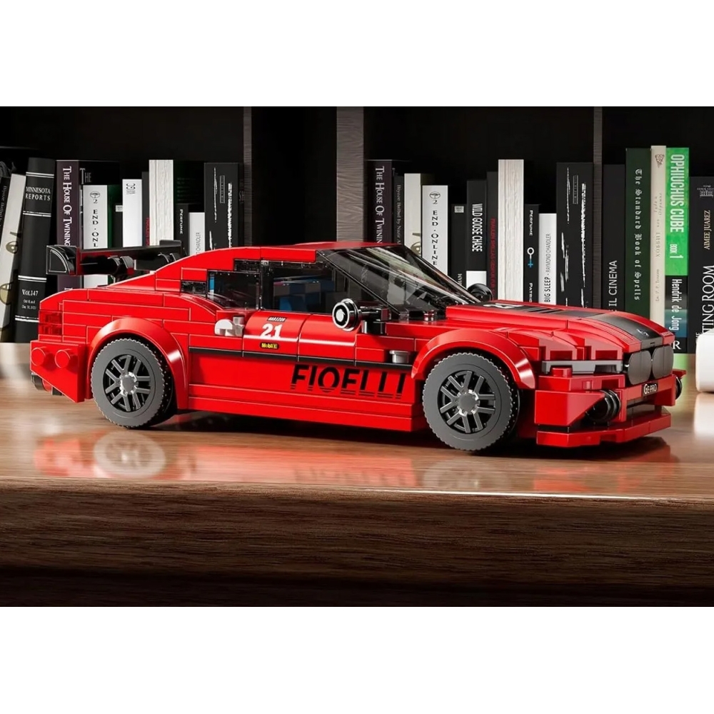 Konstruktorius Sportinis automobilis Raudonas 481el.-Žaislai, Konstruktoriai, Lego, statybiniai blokai-e-vaikas