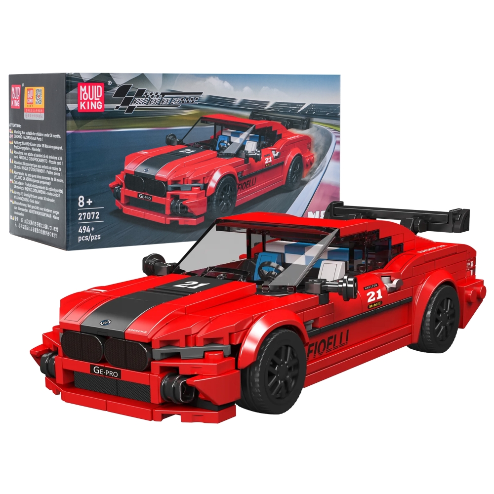 Konstruktorius Sportinis automobilis Raudonas 481el.-Žaislai, Konstruktoriai, Lego, statybiniai blokai-e-vaikas