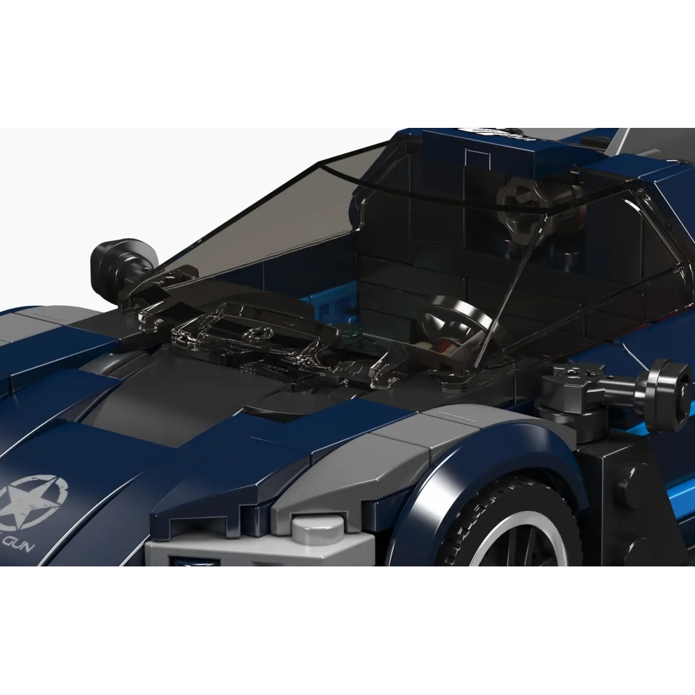 Konstruktorius Sportinis automobilis Juodas 405 el.-Žaislai, Konstruktoriai, Lego, statybiniai blokai-e-vaikas