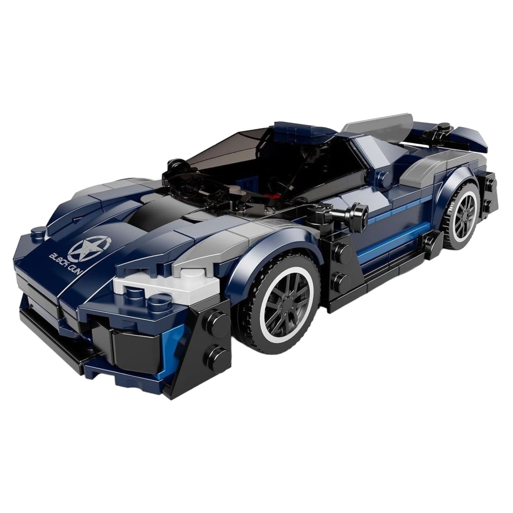Konstruktorius Sportinis automobilis Juodas 405 el.-Žaislai, Konstruktoriai, Lego, statybiniai blokai-e-vaikas