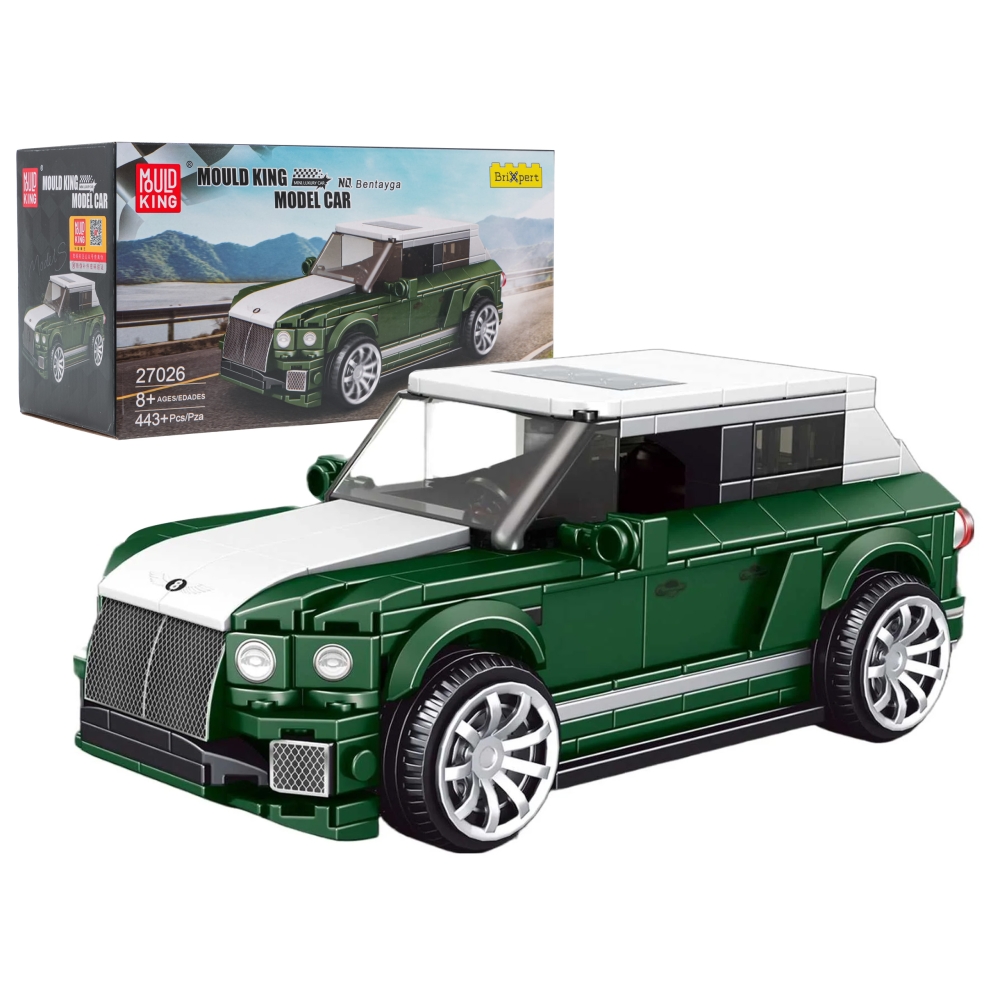 Konstruktorius Žalias automobilis 443 el.-Žaislai, Konstruktoriai, Lego, statybiniai blokai-e-vaikas