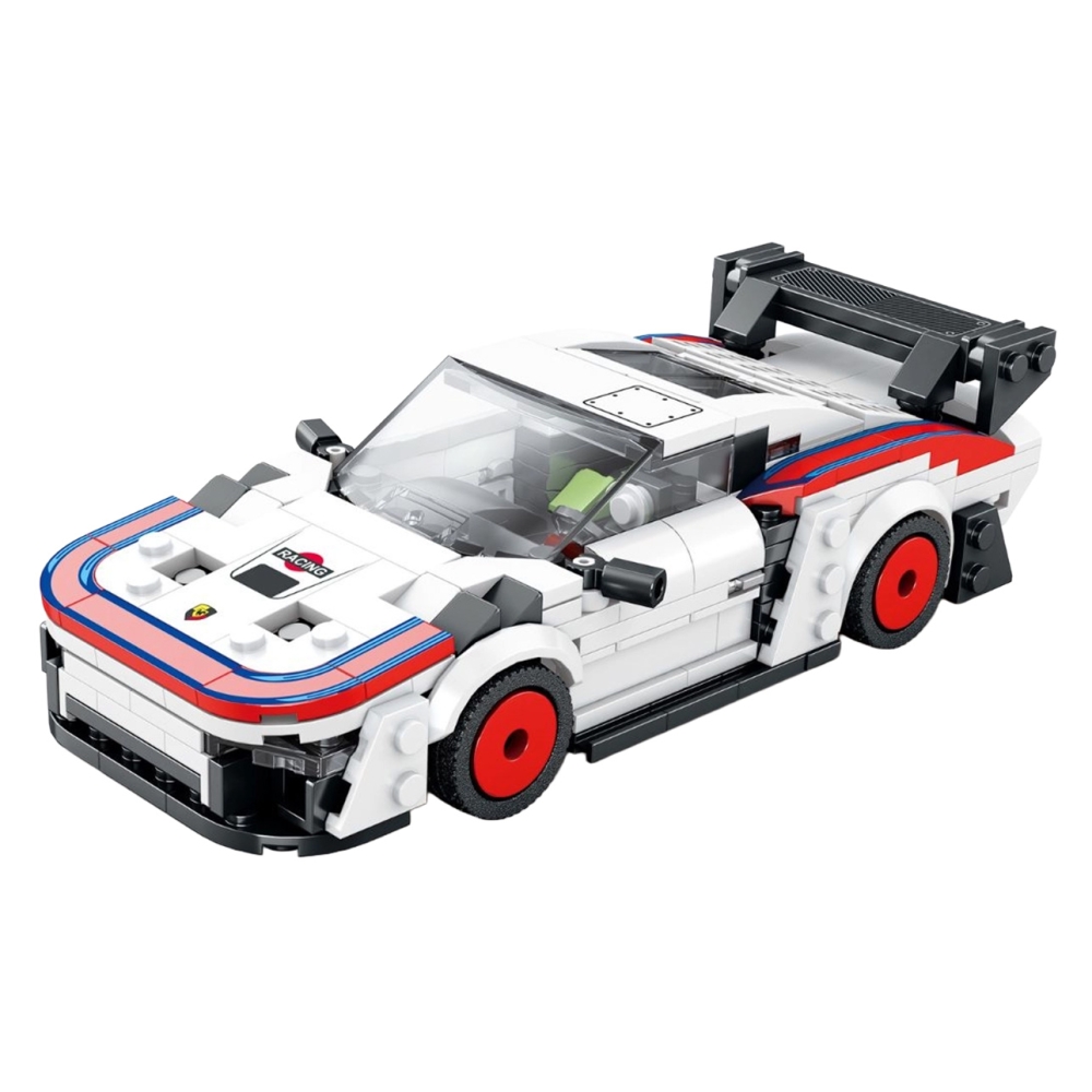 Konstruktorius Sportinis automobilis Baltas 346el.-Žaislai, Konstruktoriai, Lego, statybiniai blokai-e-vaikas