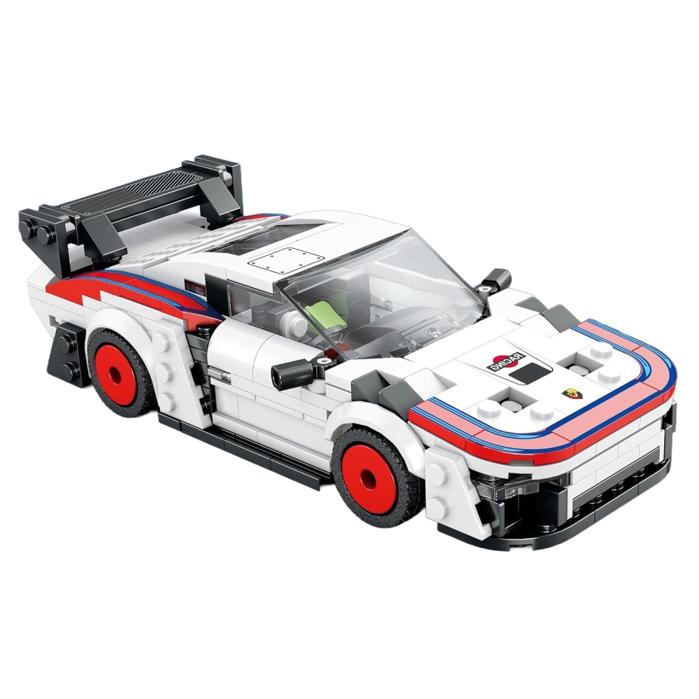Konstruktorius Sportinis automobilis Baltas 346el.-Žaislai, Konstruktoriai, Lego, statybiniai blokai-e-vaikas