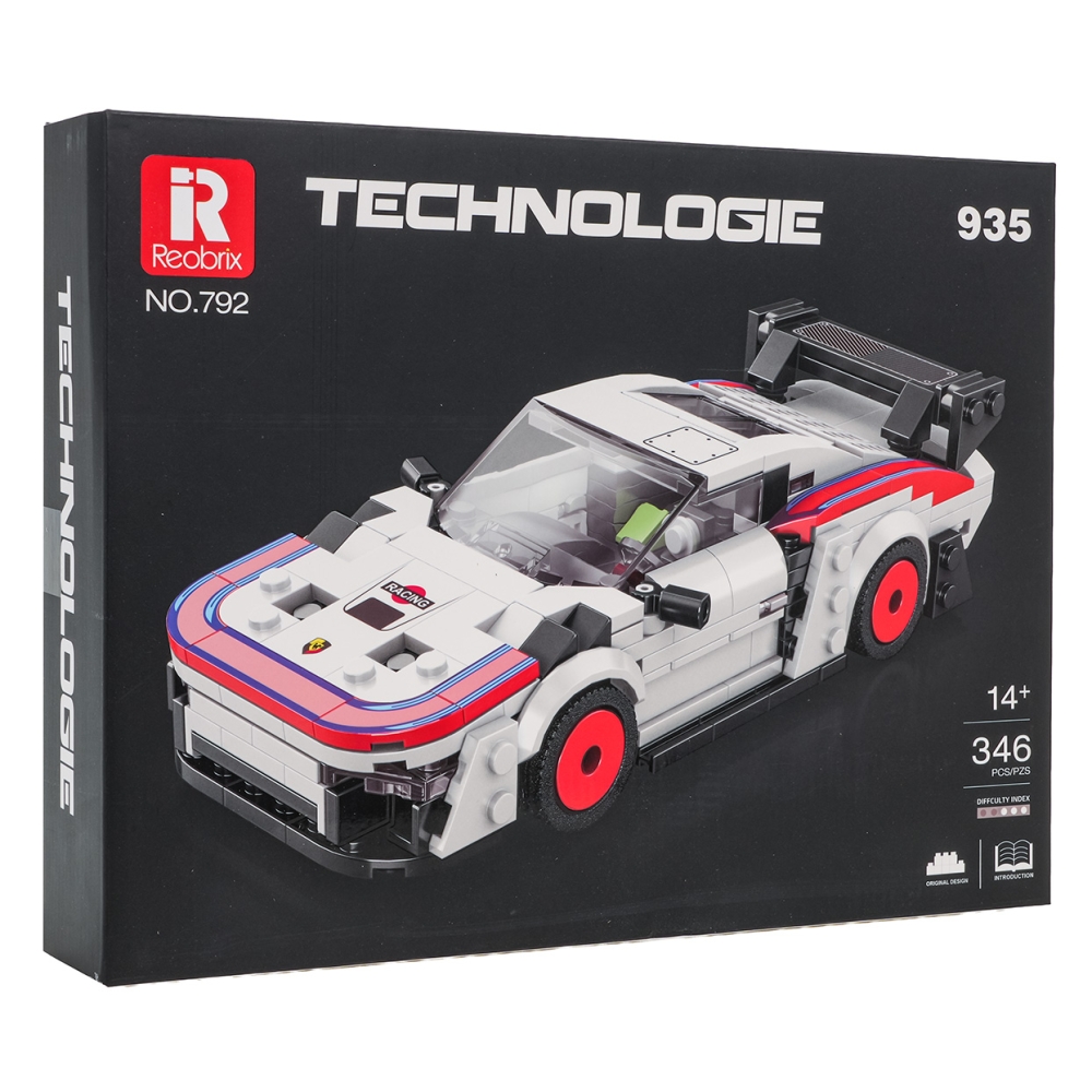Konstruktorius Sportinis automobilis Baltas 346el.-Žaislai, Konstruktoriai, Lego, statybiniai blokai-e-vaikas