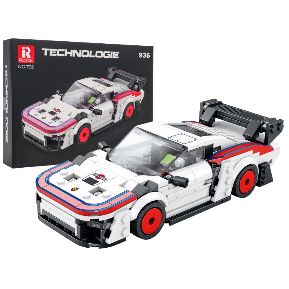 Konstruktorius Sportinis automobilis Baltas 346el.-Žaislai, Konstruktoriai, Lego, statybiniai blokai-e-vaikas