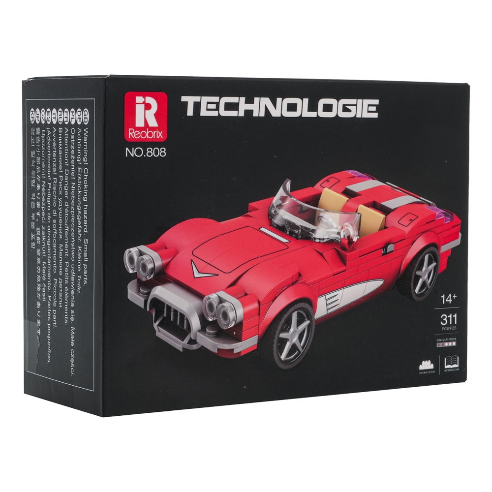 Konstruktorius Convertible Red automobilis 311el.-Žaislai, Konstruktoriai, Lego, statybiniai blokai-e-vaikas