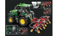 Zestaw Klocków Traktor Zielony + Akcesoria 1828el.