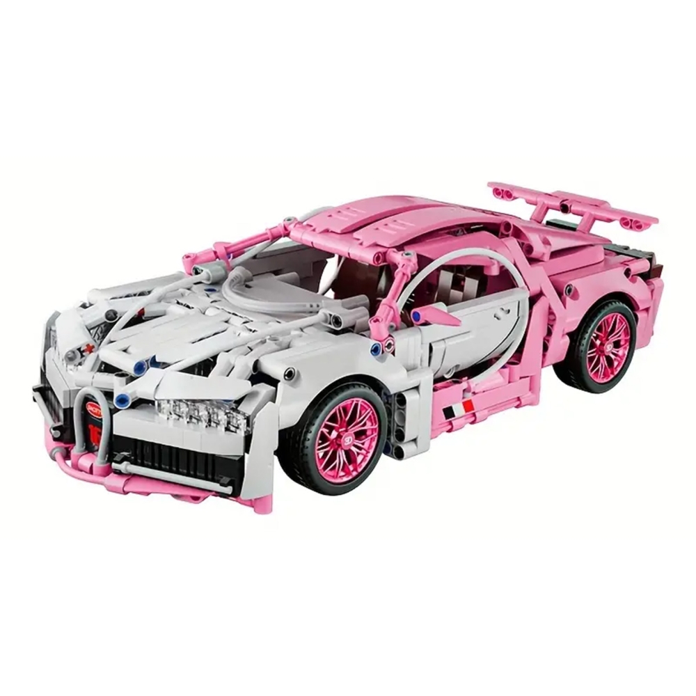 Konstruktorius Rožinis sportinis automobilis 1132 el.-Žaislai, Konstruktoriai, Lego, statybiniai blokai-e-vaikas