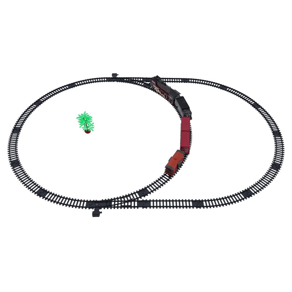 Retro traukinys su šviesų, garso ir dūmų funkcija 138cm