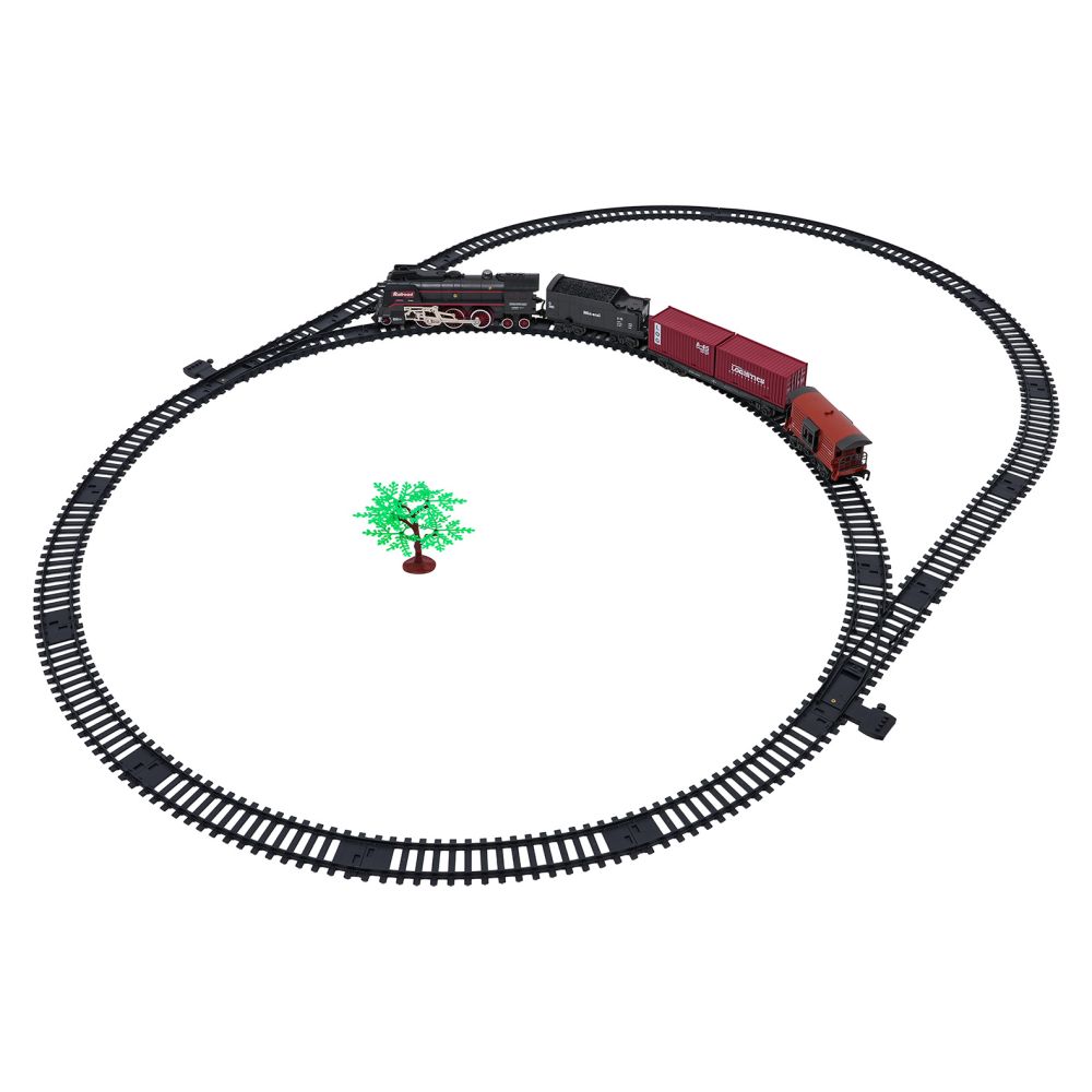 Retro traukinys su šviesų, garso ir dūmų funkcija 138cm