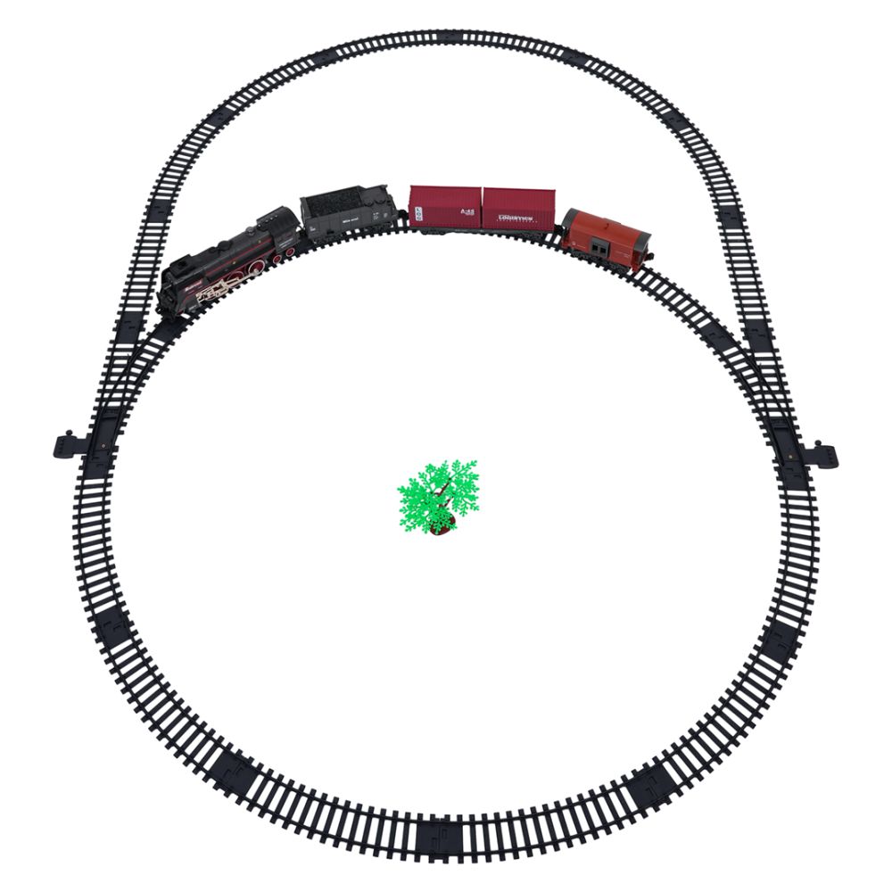 Retro traukinys su šviesų, garso ir dūmų funkcija 138cm
