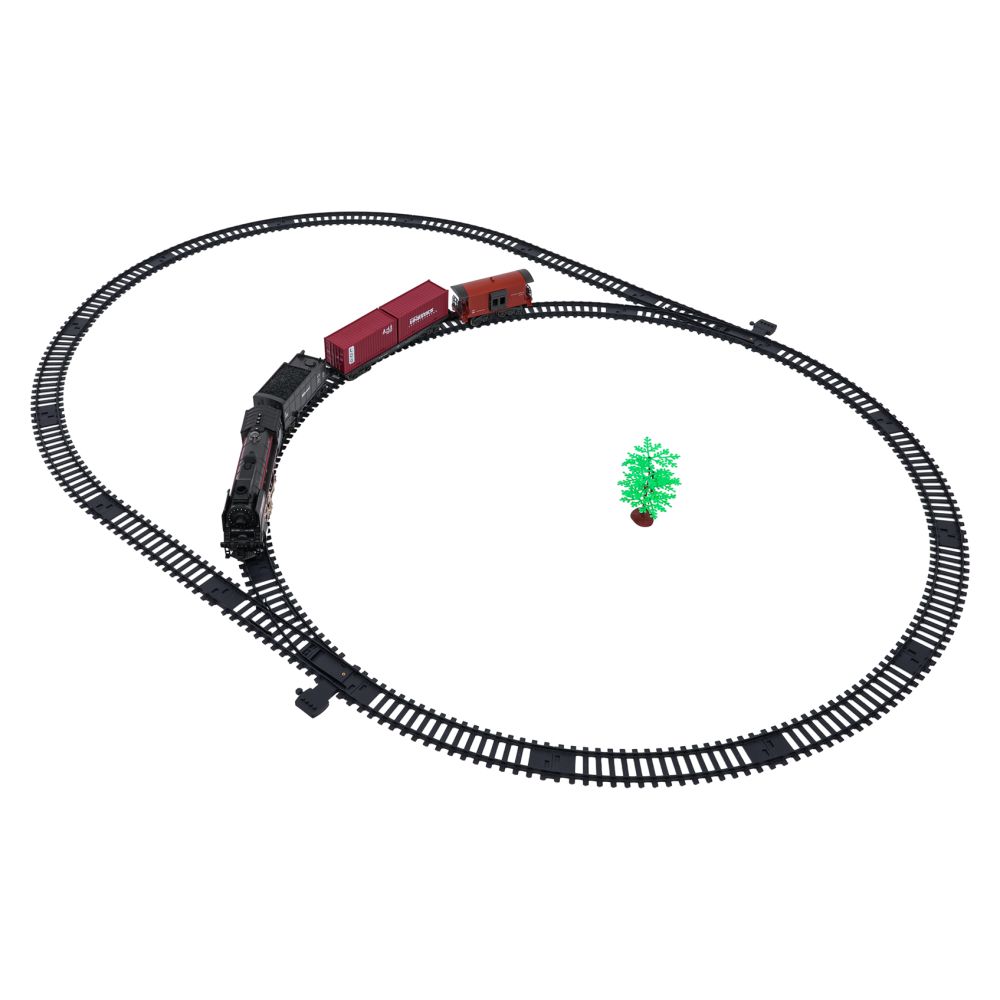 Retro traukinys su šviesų, garso ir dūmų funkcija 138cm